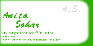 anita sohar business card